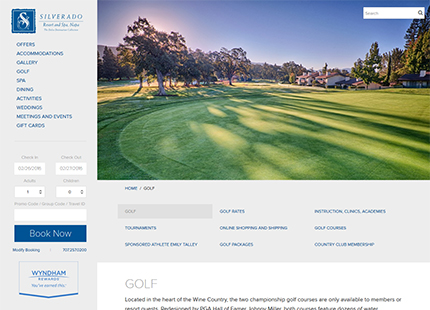 Napa Valley Golf Resorts – Silverado Resort and Spa – CA Wine Country Golf Courses