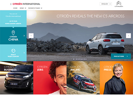 Citroën.com, the International website of Citroën